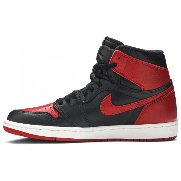 Jordans 1 Retro High OG Banned 2016555088 001 Weiß/Schwarz/Karminrote Tönung Jordan Damen/Herren