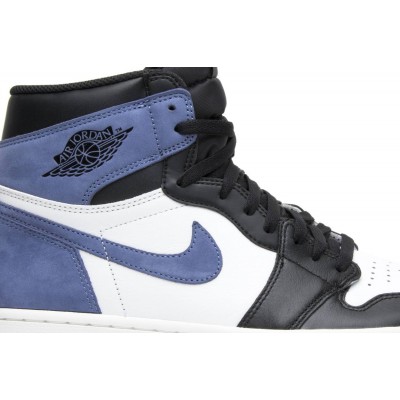 Jordans 1 Retro High OG 'Blue Moon'
 555088 115 Schwarz/Seestern-Weiß Jordan Damen/Herren