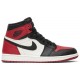 Jordans 1 Retro High OG Bred Toe555088 610 Schwarz/Weiß-Sportrot-Kieferngrün Jordan Damen/Herren