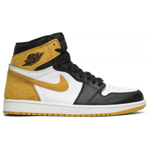 Jordans 1 Retro High OG 'Yellow Ochre'
 555088 109 Weiß/Fichte Aura/Fichte Aura Jordan Damen/Herren