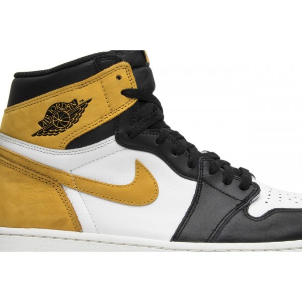 Jordans 1 Retro High OG Yellow Ochre
 555088 109 Weiß/Fichte Aura/Fichte Aura Jordan Damen/Herren