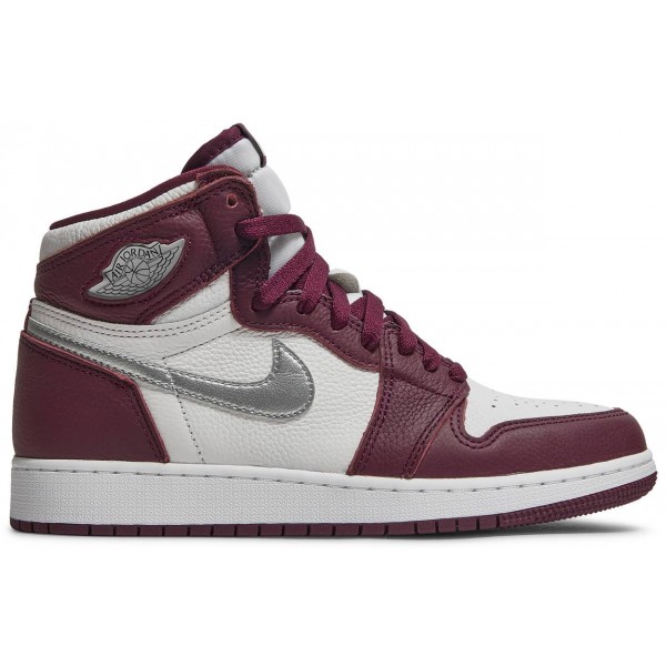 Jordans 1 Retro High OG GS 'Bordeaux'
 575441 611 Schwarz/Weiß-Sail-Gym Red Jordan Damen/Herren