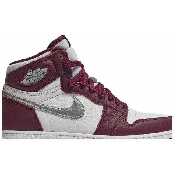 Jordans 1 Retro High OG GS Bordeaux
 575441 611 Schwarz/Weiß-Sail-Gym Red Jordan Damen/Herren