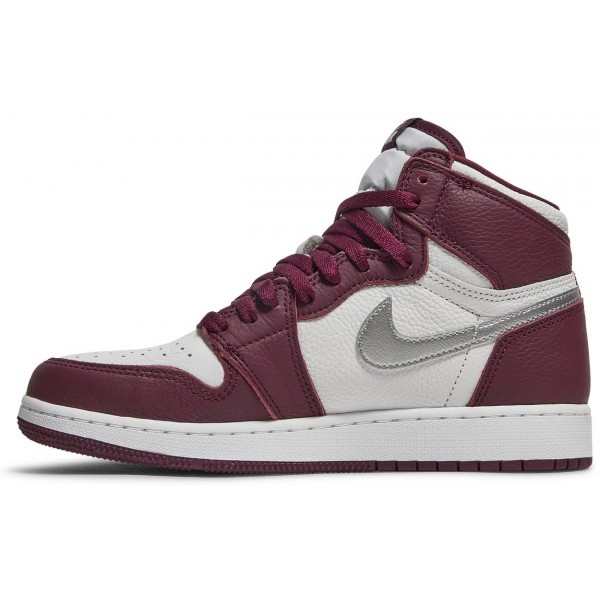 Jordans 1 Retro High OG GS 'Bordeaux'
 575441 611 Schwarz/Weiß-Sail-Gym Red Jordan Damen/Herren