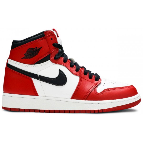 Jordans 1 Retro High OG GS 'Chicago' 2015
 575441 101 Weiß/Schwarz-Rot Jordan Damen/Herren