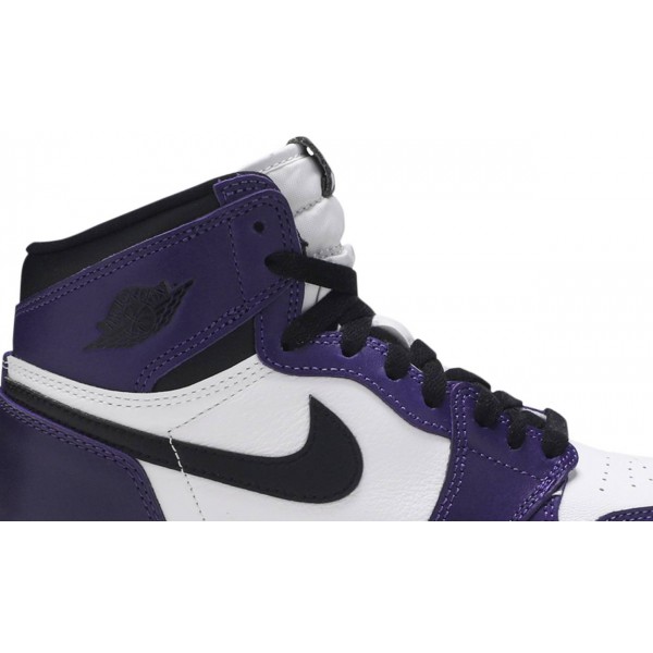 Jordans 1 Retro High OG GS Court Purple 2.0
 575441 500 Weiß/Segel/Uni Rot/Schwarz Jordan Damen/Herren