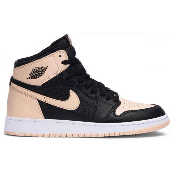 Jordans 1 Retro High OG GS 'Crimson Tint'
 575441 081 Weiß/Schwarz/Universitätsgold Jordan Damen/Herren