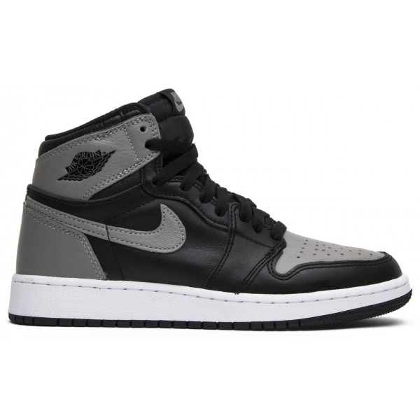 Jordans 1 Retro High OG GS 'Shadow' 2018
 575441 013 Gym Rot/Metallic Silber-Weiß Jordan Damen/Herren