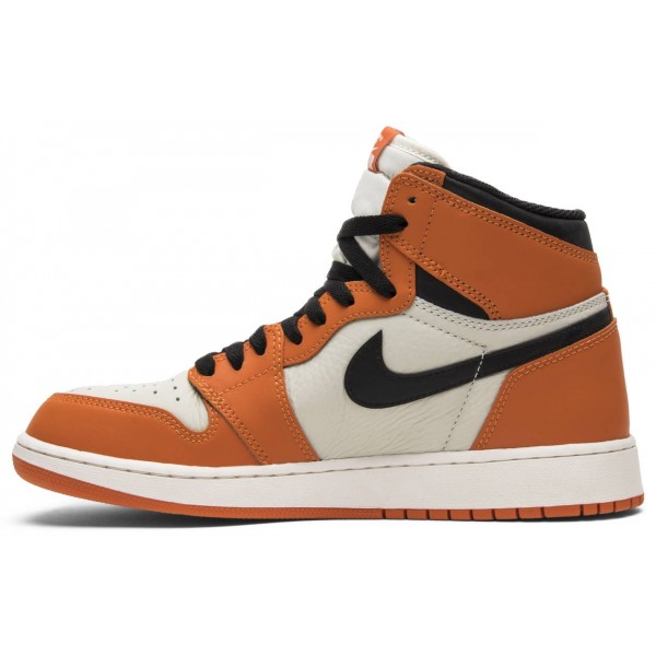 Jordans 1 Retro High OG GS 'Shattered Backboard Away'
 575441 113 Schwarz/Weiß/Sehr Beere Jordan Damen/Herren