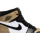 Jordans 1 Retro High OG NRG Gold Toe
 861428 007 Schwarz/Weiß/Helles Rauchgrau Jordan Damen/Herren