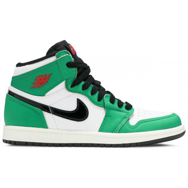 Jordans 1 Retro High OG PS 'Lucky Green'
 CU0449 300 Schwarz/Partikelgrau/Weiß/Sportrot Jordan Damen/Herren