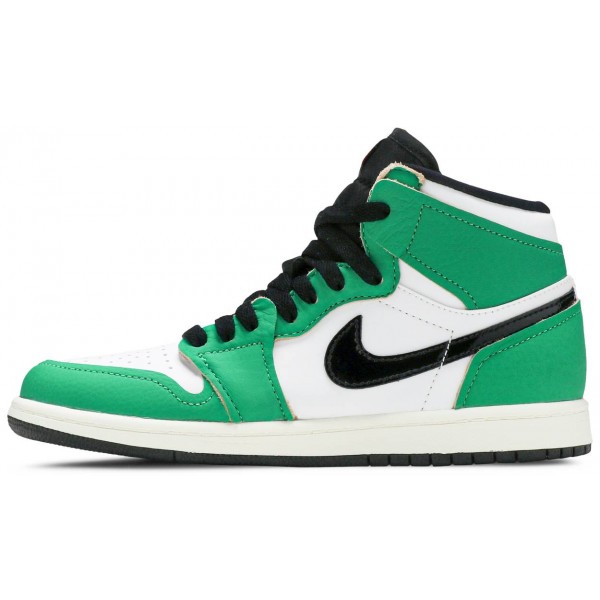 Jordans 1 Retro High OG PS 'Lucky Green'
 CU0449 300 Schwarz/Partikelgrau/Weiß/Sportrot Jordan Damen/Herren