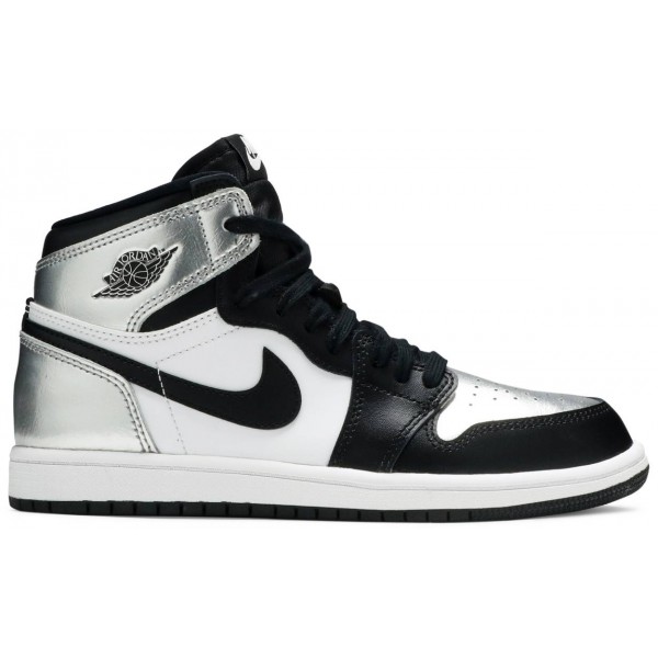 Jordans 1 Retro High OG PS 'Silver Toe'
 CU0449 001 Schwarz/Unirot Jordan Damen/Herren