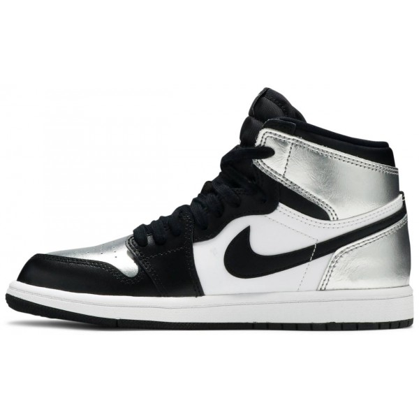 Jordans 1 Retro High OG PS Silver Toe
 CU0449 001 Schwarz/Unirot Jordan Damen/Herren