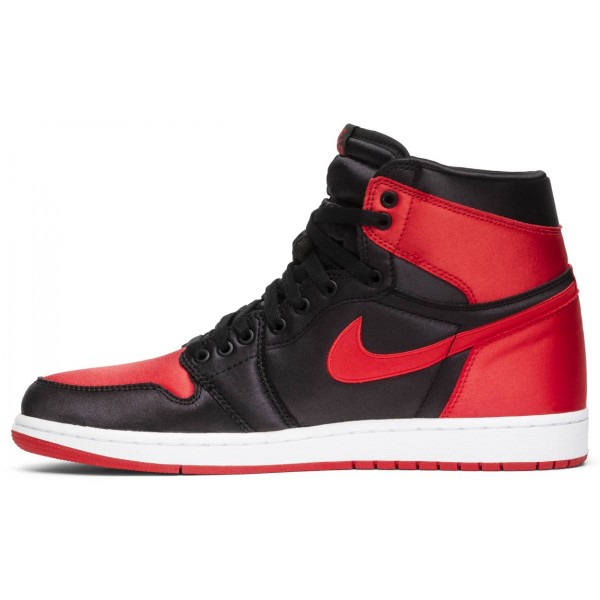 Jordans 1 Retro High OG SE Satin Banned
 917359 001 Helles Rauchgrau/Sportrot/Weiß Jordan Damen/Herren