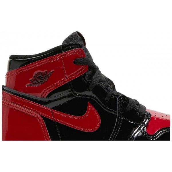 Jordans 1 Retro High OG TD 'Patent Bred'AQ2665 063 Weiß/Elektroorange/Schwarz Jordan Damen/Herren