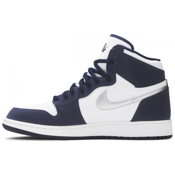 Jordans 1 Retro High co.JP GS 'Midnight Navy' 2020
 575441 141 Schwarz/Schwarz/Hellgrau/Weiß Jordan Damen/Herren