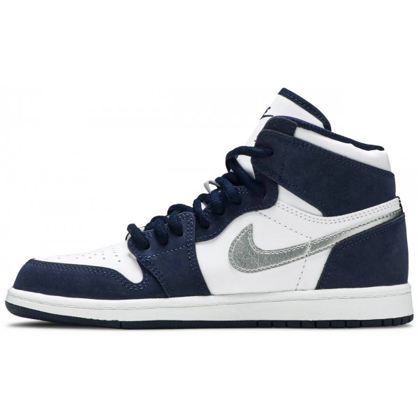 Jordans 1 Retro High co.JP PS 'Midnight Navy'
 AQ2664 141 Schwarz/Mittelgrau-Weiß Jordan Damen/Herren