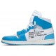 Off-White x Jordans 1 Retro High OG UNC Sample
 AQ0818 148 S Schwarz Blau Jordan Damen/Herren