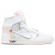 Off-White x Jordans 1 Retro High OG White 2018
 AQ0818 100 Gericht Lila/Schwarz/Weiß Jordan Damen/Herren