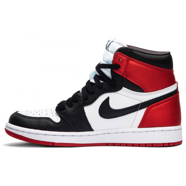 Jordans 1 Retro High 'Satin Black Toe'CD0461 016 Helles Rauchgrau/Schwarz/Weiß Jordan Damen