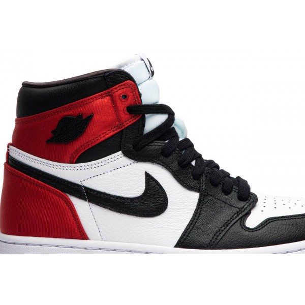 Jordans 1 Retro High 'Satin Black Toe'CD0461 016 Helles Rauchgrau/Schwarz/Weiß Jordan Damen