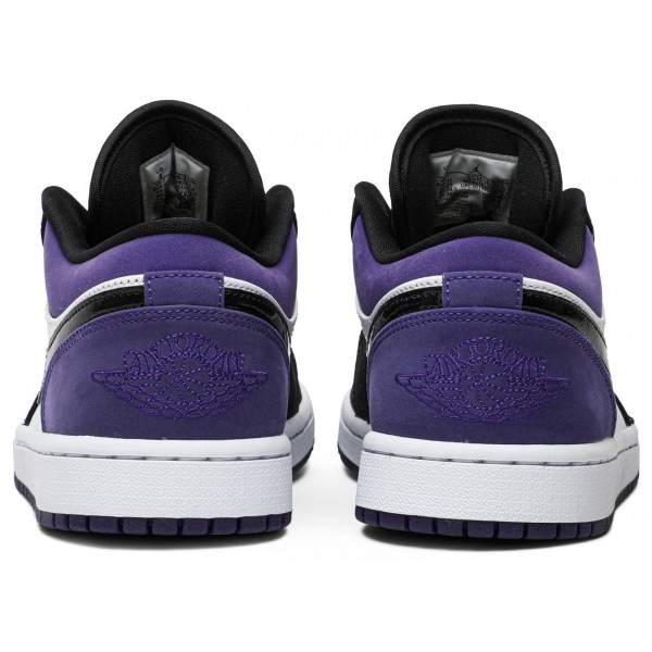 Jordans 1 Low Court Purple553558 500 Segel/heller Knochen/College-Grau/Schwarz Jordan Damen/Herren