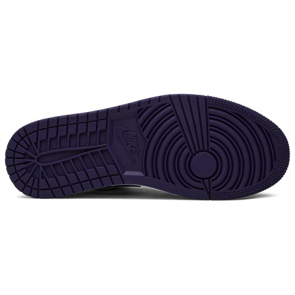 Jordans 1 Low Court Purple553558 500 Segel/heller Knochen/College-Grau/Schwarz Jordan Damen/Herren