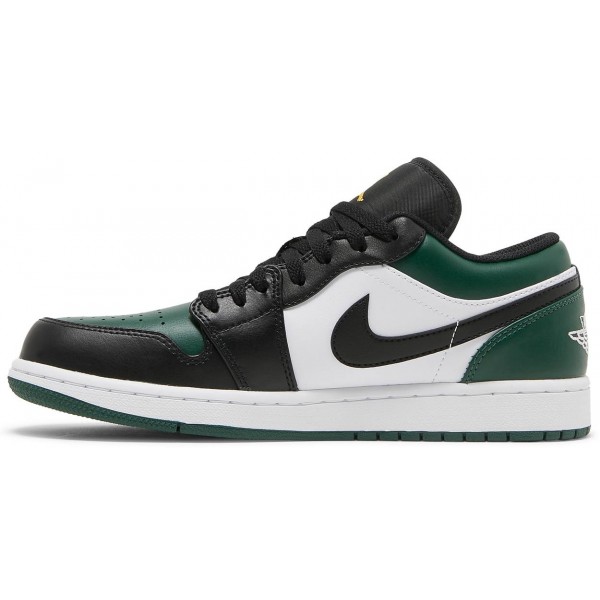 Jordans 1 Low 'Green Toe'553558 371 Schwarzer/blasser Vanille-Seestern Jordan Damen/Herren