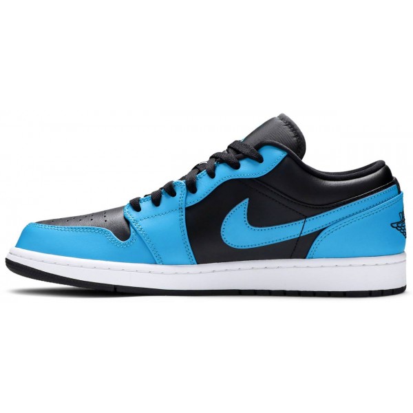 Jordans 1 Low Laser Blue
 553558 410 Midnight Navy/Weiß-Ember Glow-Metallic Silver Jordan Damen/Herren