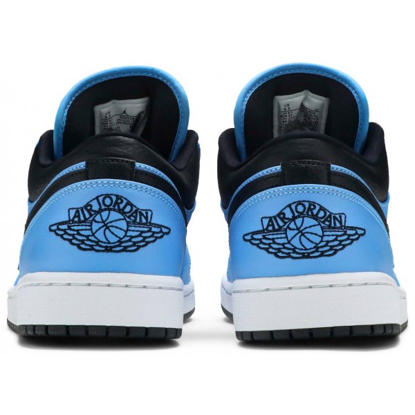 Jordans 1 Low 'University Blue Black'
 553558 403 Schwarz/Metallic Silver/Gym Red/Schwarz Jordan Damen/Herren