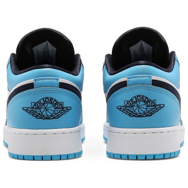 Jordans 1 Low GS 'UNC'
 553560 144 Weiß/Dunkelblau Jordan Damen/Herren