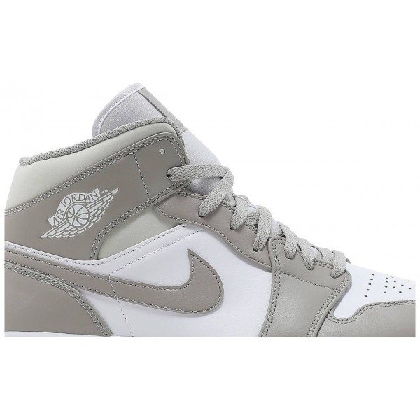 Jordans 1 Mid 'College Grey'554724 082 Segel/Dunkles Mokka/Schwarz/Schwarz Jordan Damen/Herren