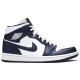 Jordans 1 Mid 'Obsidian'
 554724 174 Helles Erzholzbraun/Helles Purpur Jordan Damen/Herren