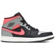 Jordans 1 Mid 'Pink Shadow'
 554724 059 Schwarz/Rauchgrau/Weiß/Sportrot Jordan Damen/Herren