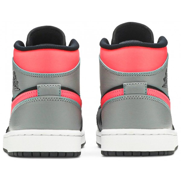 Jordans 1 Mid 'Pink Shadow'
 554724 059 Schwarz/Rauchgrau/Weiß/Sportrot Jordan Damen/Herren