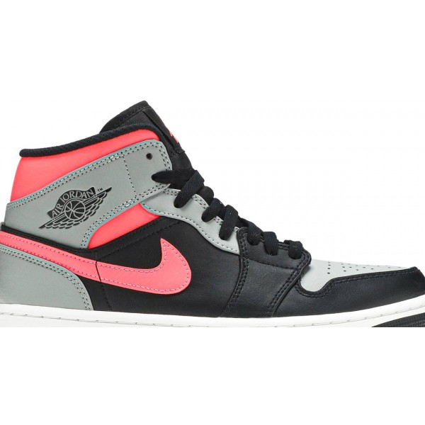 Jordans 1 Mid 'Pink Shadow'
 554724 059 Schwarz/Rauchgrau/Weiß/Sportrot Jordan Damen/Herren