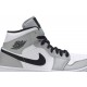 Jordans 1 Mid Smoke Grey554724 092 Helles Rauchgrau/Weiß/Sportrot Jordan Damen/Herren