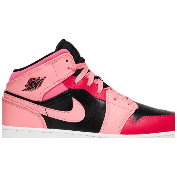 Jordans 1 Mid GS 'Coral Chalk'
 554725 662 Elektroorange/Schwarz/Weiß Jordan Damen/Herren