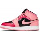 Jordans 1 Mid GS Coral Chalk
 554725 662 Elektroorange/Schwarz/Weiß Jordan Damen/Herren