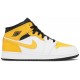 Jordans 1 Mid GS 'University Gold'
 554725 170 Weiß/Helles Rauchgrau/Kieferngrün Jordan Damen/Herren