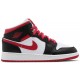 Jordans 1 Mid GS White Very Berry
 554725 016 Weiß/Dunkler Obsidian/Teamrot Jordan Damen/Herren