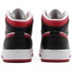 Jordans 1 Mid GS White Very Berry
 554725 016 Weiß/Dunkler Obsidian/Teamrot Jordan Damen/Herren