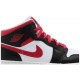 Jordans 1 Mid GS White Very Berry
 554725 016 Weiß/Dunkler Obsidian/Teamrot Jordan Damen/Herren