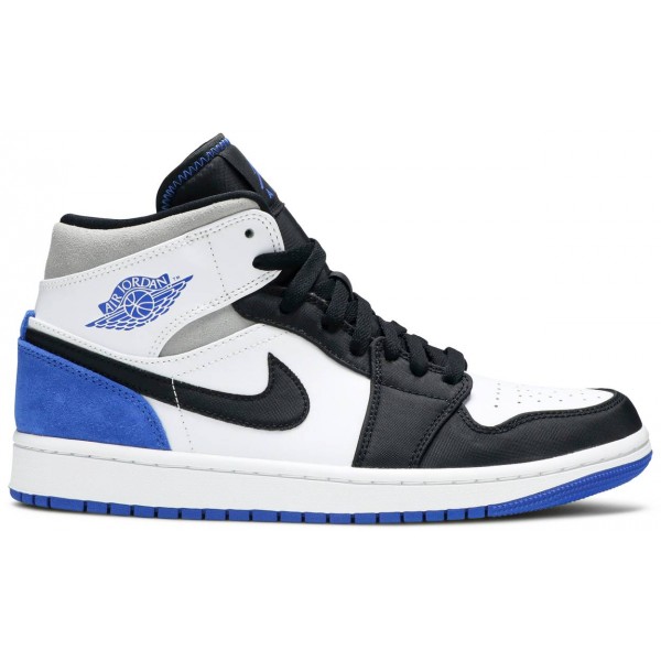 Jordans 1 Mid SE 'Royal Black Toe'
 852542 102 Rasen Orange/Schwarz/Weiß Jordan Damen/Herren