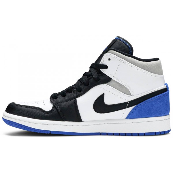 Jordans 1 Mid SE Royal Black Toe
 852542 102 Rasen Orange/Schwarz/Weiß Jordan Damen/Herren