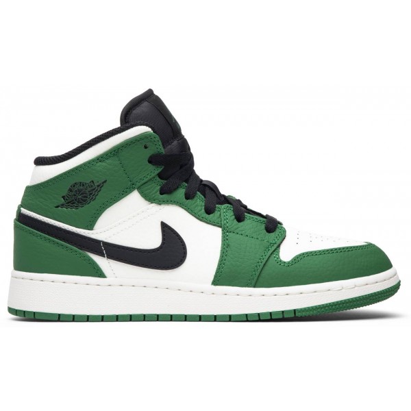 Jordans 1 Mid SE GS 'Pine Green'
 BQ6931 301 Segel/Schwarz/Total Orange Jordan Damen/Herren