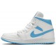 Jordans 1 Mid UNC
 BQ6472 114 Helles Rauchgrau/Sportrot/Weiß Jordan Damen