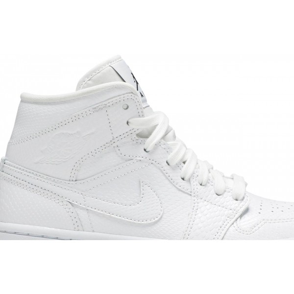 Jordans 1 Mid White Snakeskin
 BQ6472 110 Weiß/Stadiongrün/Glücksgrün/Schwarz Jordan Damen