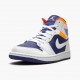 Jordans 1 Mid Royal Blue Laser Orange Damen/Herren 554724-131 Sportschuhe